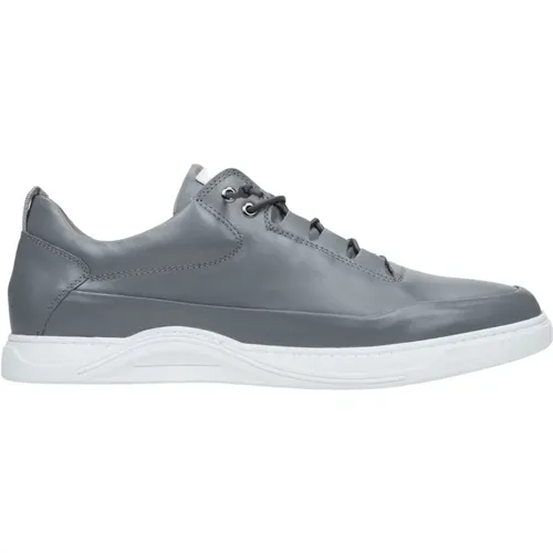 Herren Graue Low-Top Sneakers aus Echtem Leder ES8 Er00112459 , Herren, Größe: 40 EU - Estro - Modalova