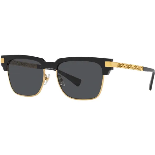 Black/Dark Grey Sunglasses Versace - Versace - Modalova
