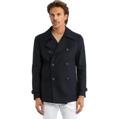 Wool Cashmere Double-Breasted Jacket , male, Sizes: 2XL, XL - Tagliatore - Modalova