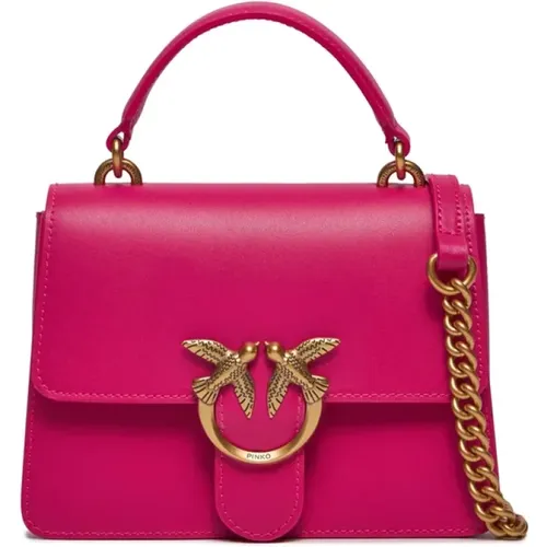 Love One Mini Top Handle Bag , female, Sizes: ONE SIZE - pinko - Modalova