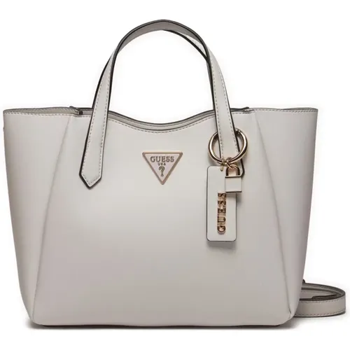 White PU Leather Handbag - Iwona , female, Sizes: ONE SIZE - Guess - Modalova