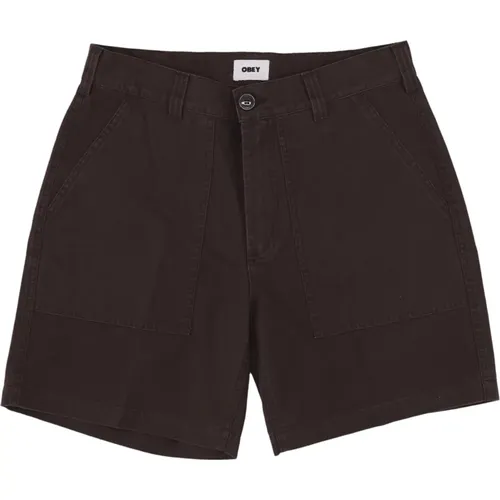 Utility Twill Short Pants , male, Sizes: W30, W28, W32, W34, W33, W31, W36, W29 - Obey - Modalova