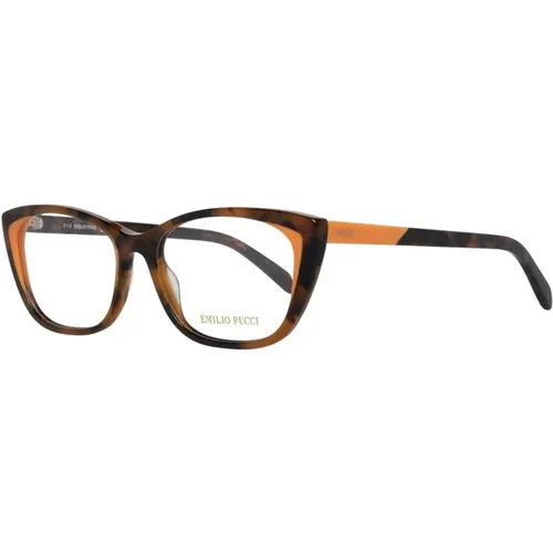 Braune Rechteckige Optische Brillen für Frauen - EMILIO PUCCI - Modalova