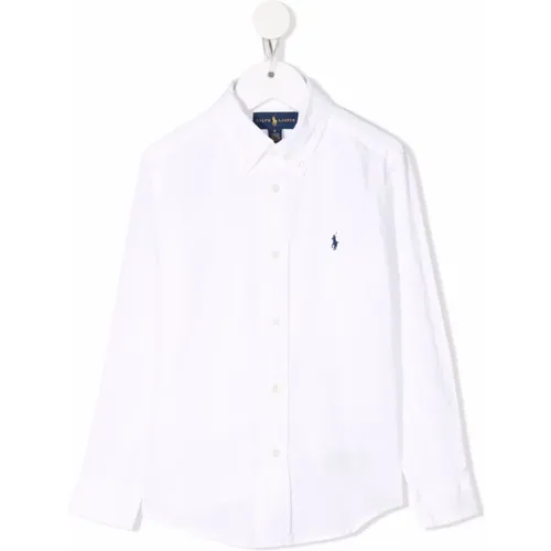 Weiße Leinen-Pony-Button-Down-Hemd - Polo Ralph Lauren - Modalova