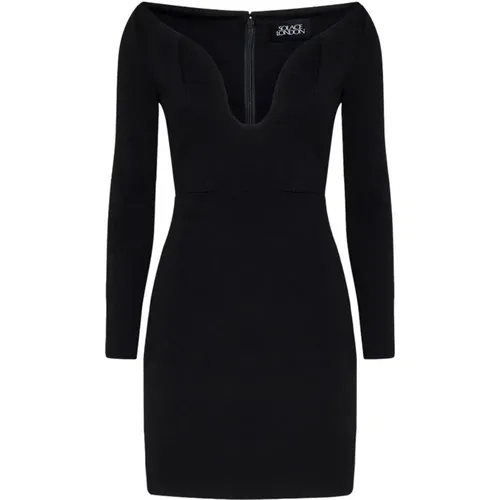 Off-Shoulder Short Dress , female, Sizes: XS, 2XS, 3XS - Solace London - Modalova