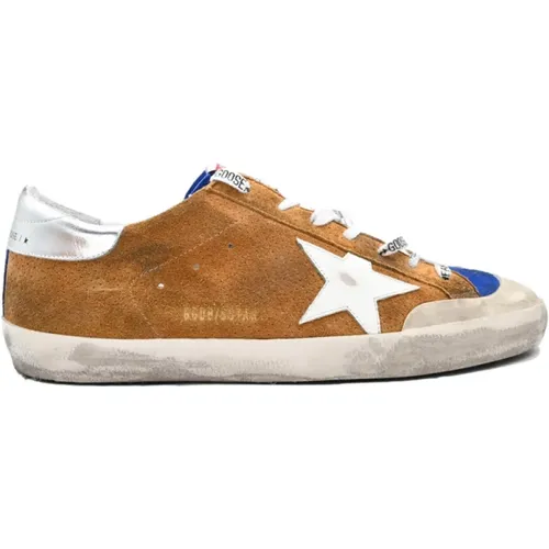 Blue White Star Sneakers , male, Sizes: 9 UK - Golden Goose - Modalova