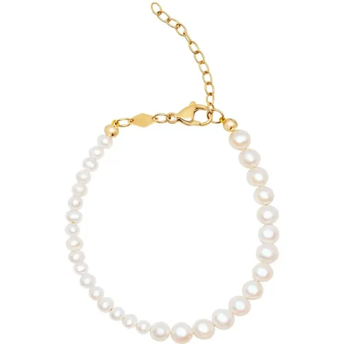 Männer Perlen -Dyad -Perlenarmband Perlen , Herren, Größe: L - Nialaya - Modalova
