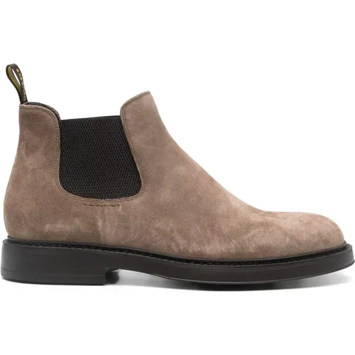 Beige Suede Chelsea Boots Lightweight Rubber Sole , male, Sizes: 9 UK, 7 UK, 8 UK, 6 UK - Doucal's - Modalova