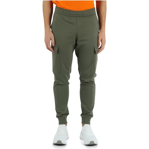 Cotton Cargo Pocket Sport Pants , male, Sizes: 2XL, L, XL, S, M - Emporio Armani EA7 - Modalova