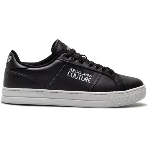 Men`s Leather Sneakers - Style 72Ya3Ske Zp097 899 , male, Sizes: 6 UK - Versace Jeans Couture - Modalova