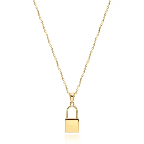 Lock Necklace in Gold , female, Sizes: ONE SIZE - Nialaya - Modalova