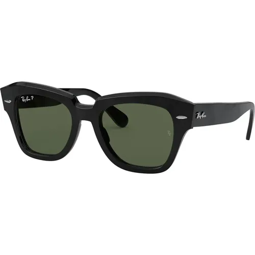 Quadratische polarisierte Sonnenbrille State Street Rb2186 , unisex, Größe: 52 MM - Ray-Ban - Modalova