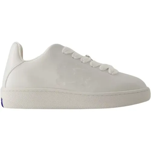 Weiße Leder Box Sneakers , Damen, Größe: 40 EU - Burberry - Modalova
