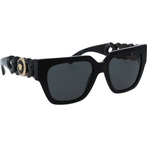 Iconic Sunglasses with Uniform Lenses , female, Sizes: 53 MM - Versace - Modalova