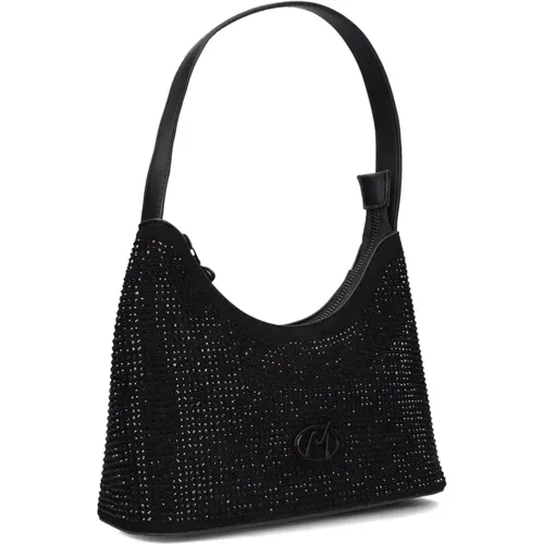 Stilvolle Schwarze Lederhandtasche , Damen, Größe: ONE Size - Mexx - Modalova