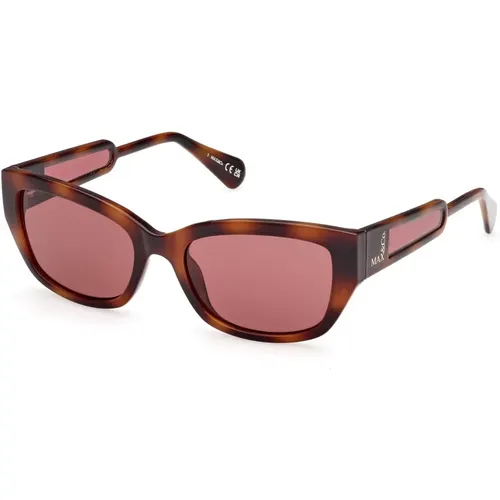 Burgundy Square Sunglasses Women , female, Sizes: 54 MM - Max & Co - Modalova