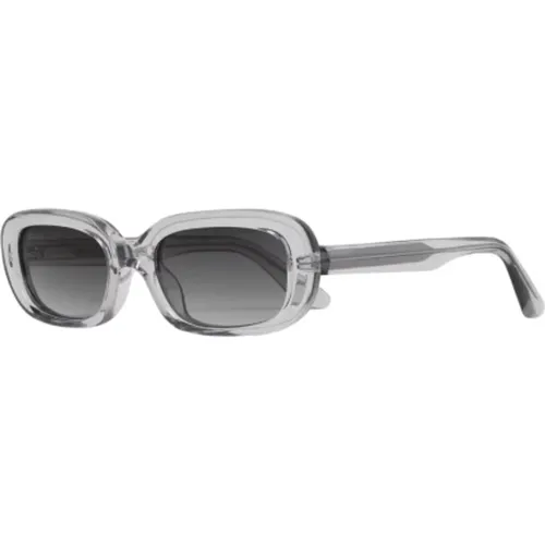 Rectangular Grey Sunglasses with UV Protection , male, Sizes: ONE SIZE - CHiMi - Modalova