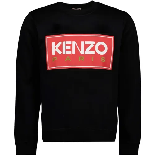 Paris Sweatshirt mit Logo Patch , Herren, Größe: M - Kenzo - Modalova