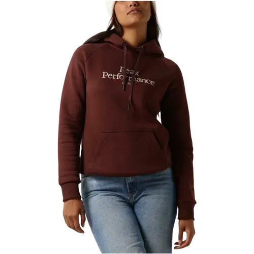 Damen Original Hood Pullover , Damen, Größe: XS - Peak Performance - Modalova