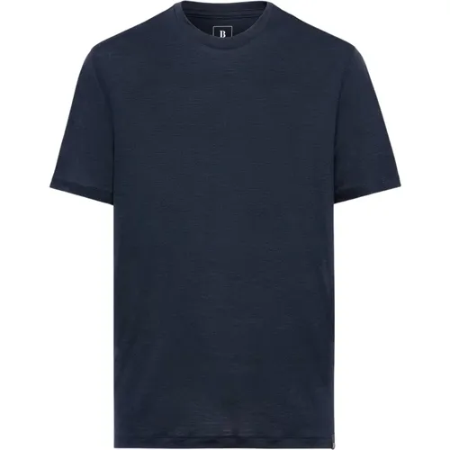 Tencel-Wollmischung T-Shirt , Herren, Größe: M - Boggi Milano - Modalova