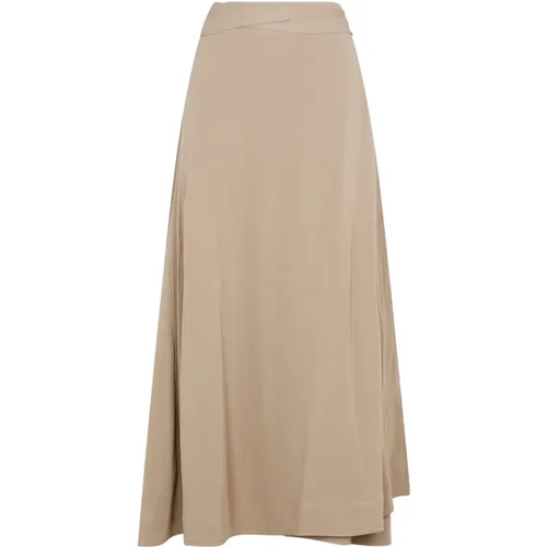 Neutral Long Skirt , female, Sizes: S - TotêMe - Modalova