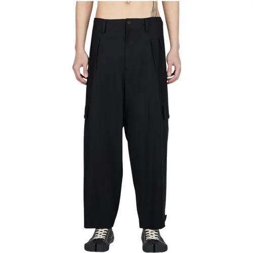 Y-Side Flap Pants , male, Sizes: L - Yohji Yamamoto - Modalova