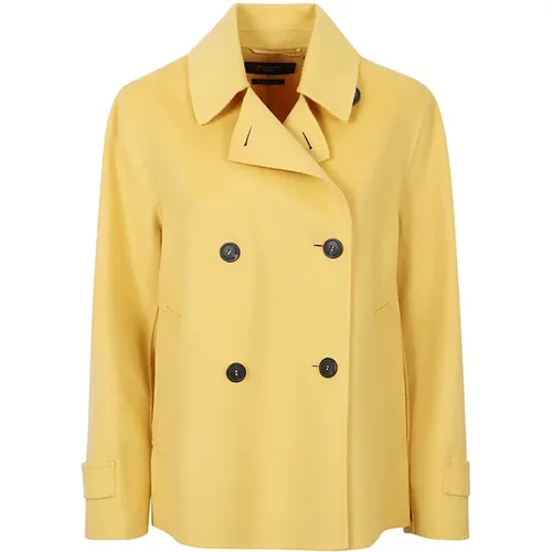Double-Breasted Wool Jacket , female, Sizes: XL, 2XS, 4XS, 3XS - Max Mara Weekend - Modalova