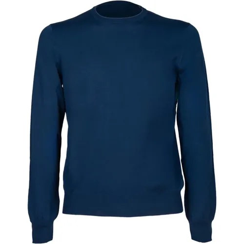 Vintage Indigo Cotton Crewneck Sweater , male, Sizes: 5XL, 3XL, 2XL, XL, M - Gran Sasso - Modalova