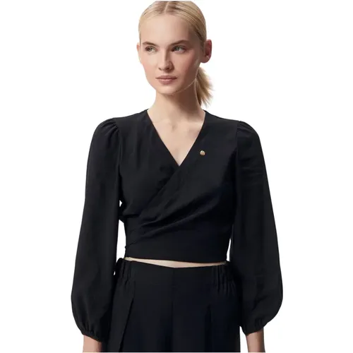 Wrap Style Women's Blouse , Damen, Größe: L - Bizuu - Modalova