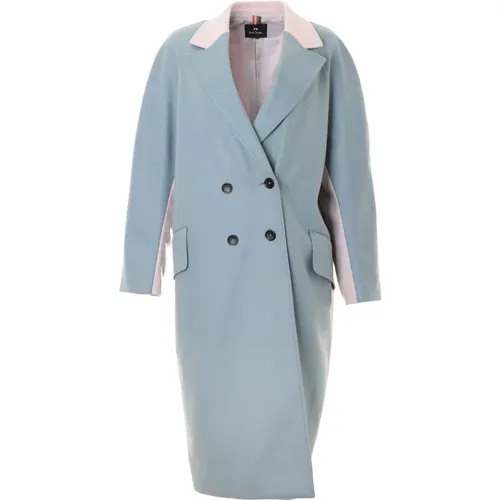 Bicolor Wool Mix Long Coat , female, Sizes: XS, M, L - Paul Smith - Modalova