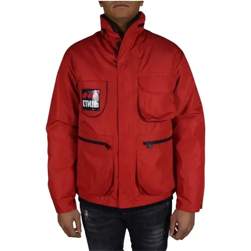 Winter Jacket with Hidden Hood , male, Sizes: L, XL - Heron Preston - Modalova