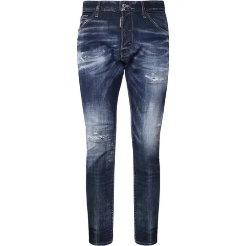 Dunkelblaue Klassische Fünf-Pocket-Jeans , Herren, Größe: L - Dsquared2 - Modalova