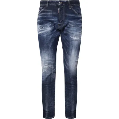 Dunkelblaue Klassische Fünf-Pocket-Jeans , Herren, Größe: XL - Dsquared2 - Modalova