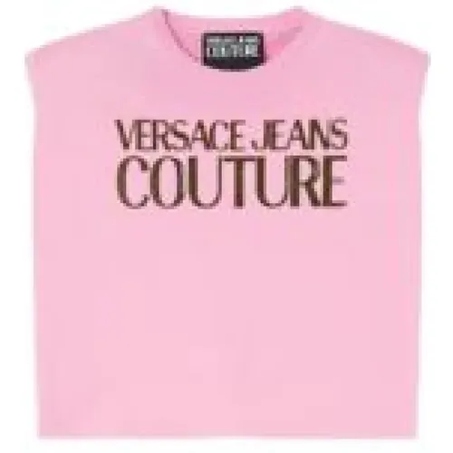 Sleeveless Top with Padded Shoulders , female, Sizes: L, M, S, XS - Versace Jeans Couture - Modalova