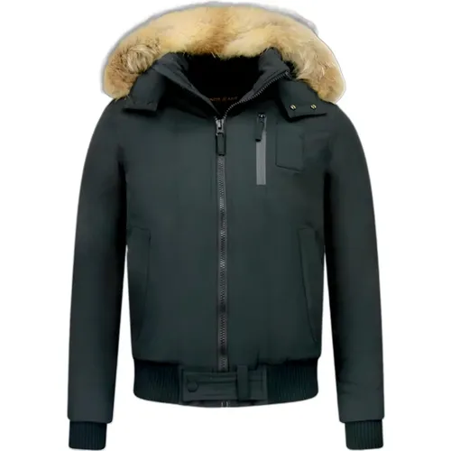 Winter Jackets Fur Men - Large Fur Collar - Pi-739Z , male, Sizes: S, M, XL, L - Enos - Modalova