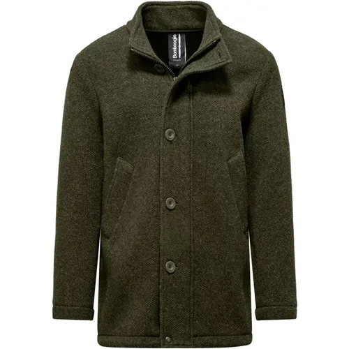 High Collar Boiled Wool Coat , male, Sizes: XL, S, XS, M - BomBoogie - Modalova