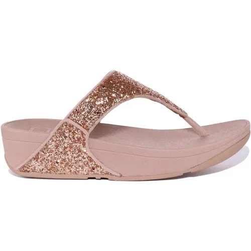 Glitter Toe Post Sandals Rose Gold , female, Sizes: 4 UK, 5 UK, 7 UK, 8 UK - FitFlop - Modalova