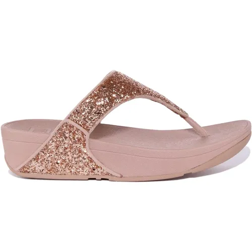 Glitter Toe Post Sandals Rose Gold , female, Sizes: 9 UK, 6 UK, 4 UK, 5 UK, 7 UK, 3 UK, 8 UK - FitFlop - Modalova