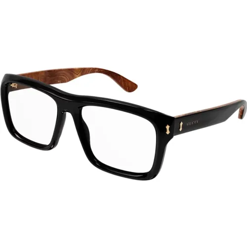 Gg1462O Dekor Linie Quadratische Acetatbrille , unisex, Größe: ONE Size - Gucci - Modalova