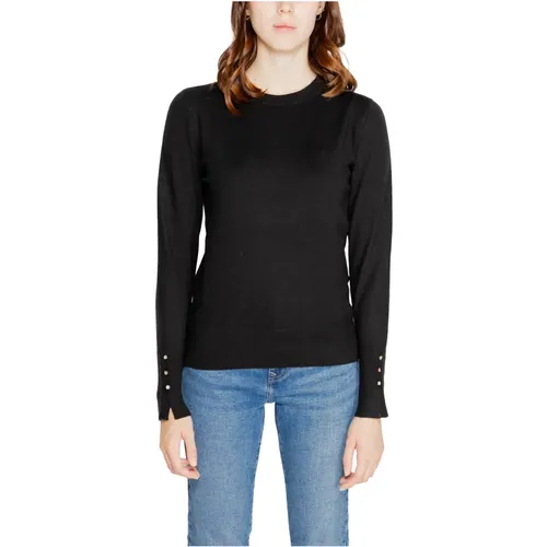 Schwarzer Strick Rundhals Pullover , Damen, Größe: M - JACQUELINE de YONG - Modalova