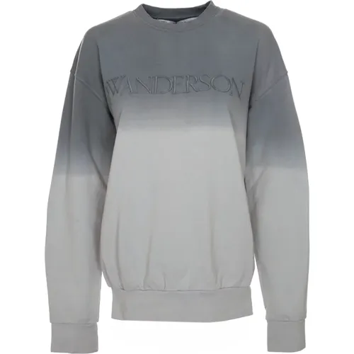 Gradient Logo Embroidered Sweatshirt , female, Sizes: S, M, L - JW Anderson - Modalova