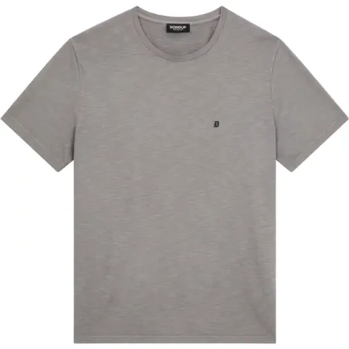Grey T-shirts and Polos , male, Sizes: L - Dondup - Modalova