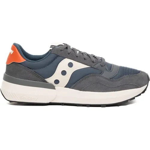 Blaue Baumwoll-Sneaker mit Schnürung , Herren, Größe: 42 1/2 EU - Saucony - Modalova