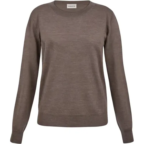 Crewneck Sweater Ribbed Hems Long Sleeves , female, Sizes: XS, S, M - P.a.r.o.s.h. - Modalova