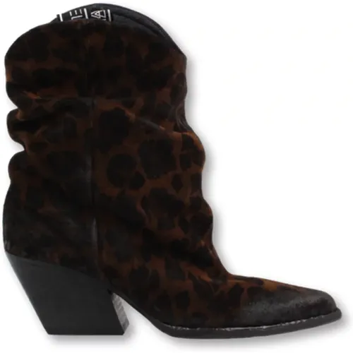 Panther Print Boots , female, Sizes: 4 UK, 6 UK - Elena Iachi - Modalova