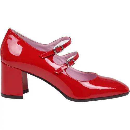 Rote Lackleder Mary Jane Pumps , Damen, Größe: 36 1/2 EU - Carel - Modalova