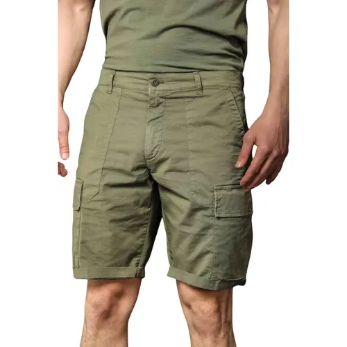 Limitierte Auflage grüne Cargo-Bermuda-Shorts , Herren, Größe: S - Mason's - Modalova