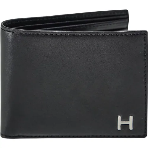 Leather H Billfold Wallet - One Size , male, Sizes: ONE SIZE - Hackett - Modalova