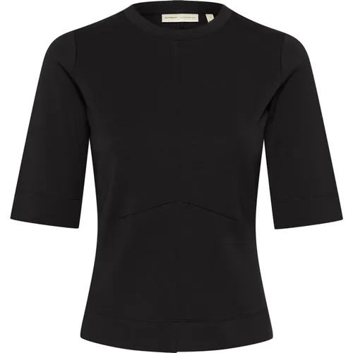 Feminines Schwarzes T-Shirt Cocentiw Stil , Damen, Größe: 3XL - InWear - Modalova