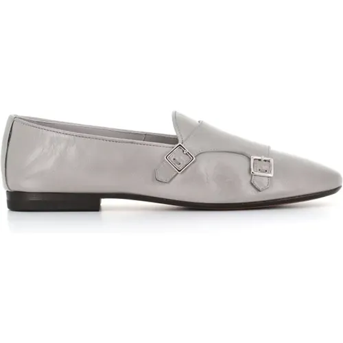 Grey Flat Shoes with Double Buckle , female, Sizes: 4 UK, 5 1/2 UK - Henderson - Modalova